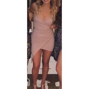 Mauve mini asymmetrical Dress